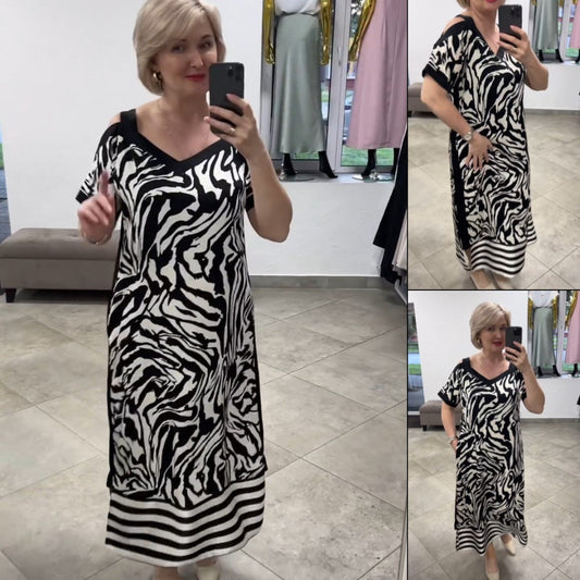 🌞 Nowe Letnie Sukienki 🔥 Sukienka z Dekoltem w Serek, Modna i Przewiewna