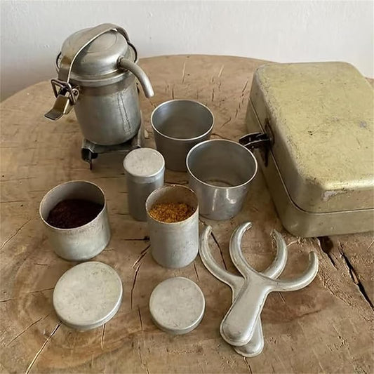 ☕️Bardzo rzadki zabytkowy zestaw do kawy kempingowej
