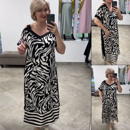 🌞 Nowe Letnie Sukienki 🔥 Sukienka z Dekoltem w Serek, Modna i Przewiewna