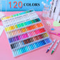 ✨120 kolorów zmywalnych pisaków z podwójną końcówką