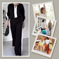 📦Darmowa dostawa📦Femei cu fermoar la rever Topuri ＆ Pantaloni Set 2 piese