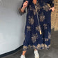 💖Luźna sukienka v-neck w stylu vintage
