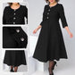 💕【S-4XL】 Czarna elegancka sukienka