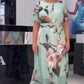 🔥👗 kwiatowa lekka sukienka plus size z paskiem w talii
