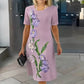 🌷👗Elegancka i luksusowa sukienka z kwiatowym nadrukiem