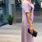 🌷👗Elegancka i luksusowa sukienka z kwiatowym nadrukiem