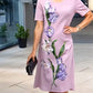 🌷👗Elegancka i luksusowa sukienka z kwiatowym nadrukiem