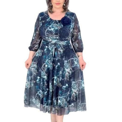 💃 Stylowa, lejąca, przewiewna sukienka z okrągłym dekoltem