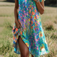 🥰Specjalne oferty noworoczne🥰Stylowa, damska, swobodna, wzorzysta sukienka z dekoltem w serek