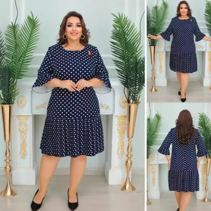 👗 Sukienka z falbanką w kropki