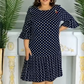 👗 Sukienka z falbanką w kropki