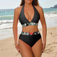 【S-XL】Tropikalny Zestaw Bikini 3-Częściowy dla Kobiet
