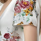 【S-4XL】🌺 Damska bluzka z krótkim rękawem V-neck z kwiatowym nadrukiem
