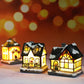 Miniaturowy domek bożonarodzeniowy z oświetleniem LED