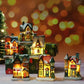 Miniaturowy domek bożonarodzeniowy z oświetleniem LED