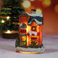 Miniaturowy domek bożonarodzeniowy z oświetleniem LED