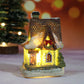 Miniaturowy domek bożonarodzeniowy z oświetleniem LED