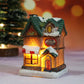 Miniaturowy domek bożonarodzeniowy z oświetleniem LED